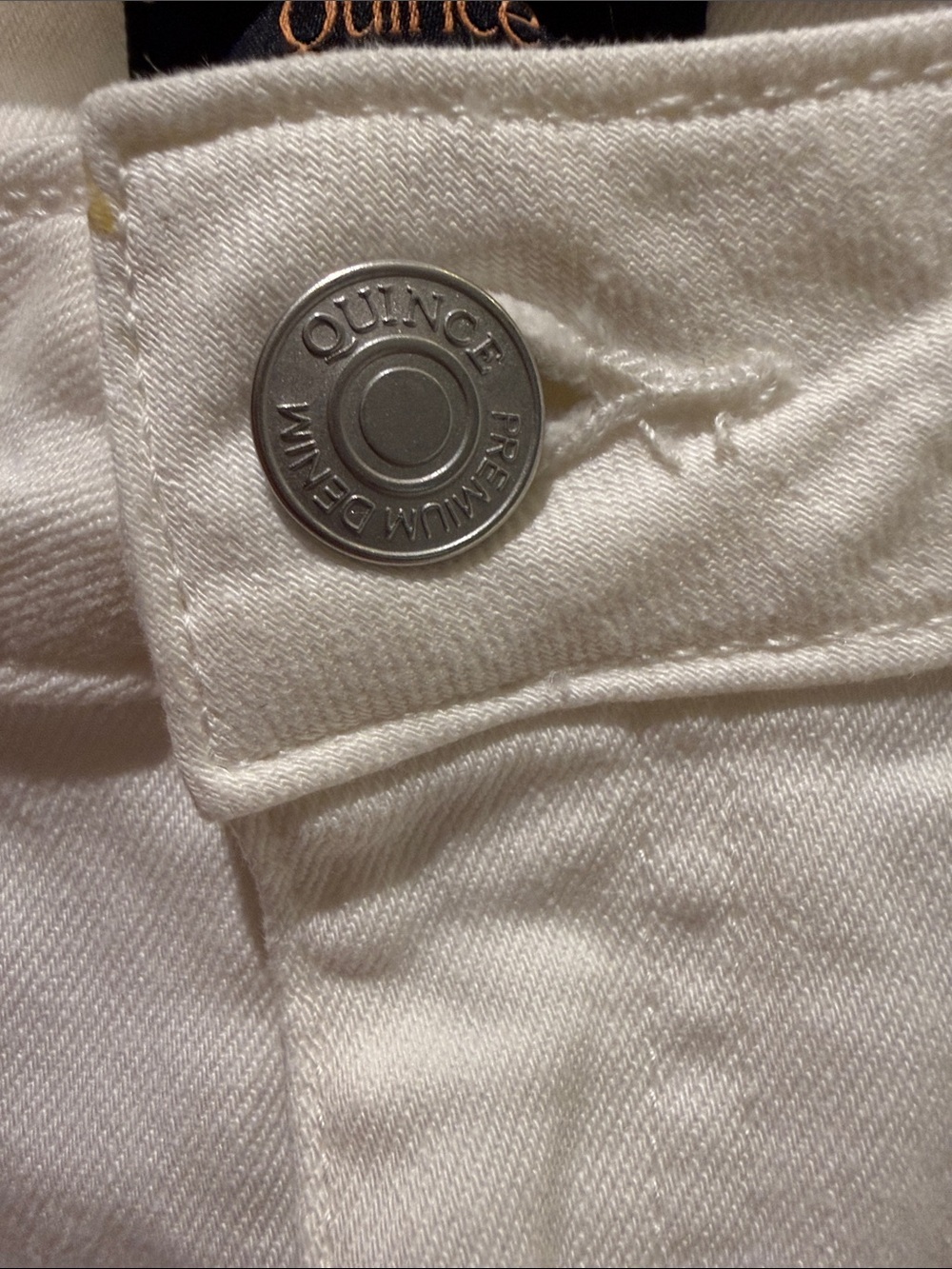 NWOT Quince White Wide Leg Jeans, Flare Style - Picture 3 of 5
